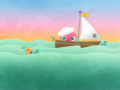 Leena's Voyage illustrator sailboat sea snarphs voyage