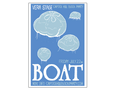 Dribble Boat boat gigposters screenprinting the vera project