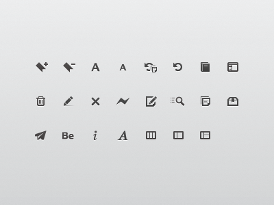 Toolbar Button Glyphs for Mac App glyph icons mac monochrome toolbar ui vector