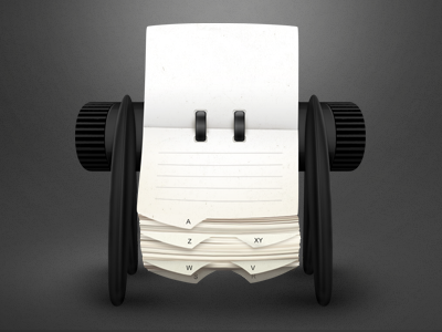 Rolodex icon illustration paper