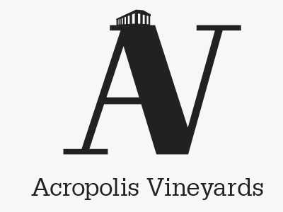 Acropolis Vineyards brand logo type wine