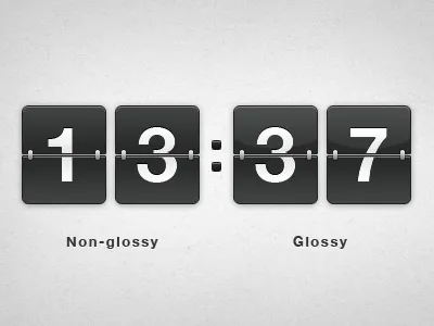 Flip clock counter for csnvaka.nu clock countdown counter flip gloss glossy skeuomorph