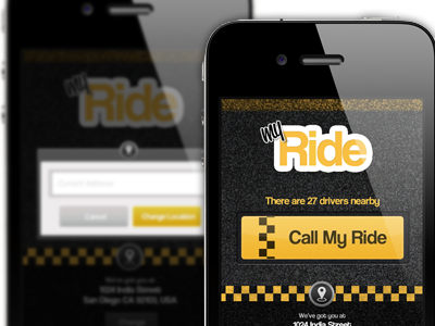 Taxi Iphone Application app button cab iphone mobile taxi ui