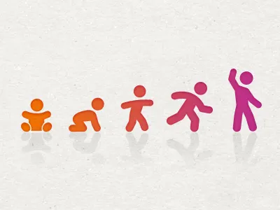 Time baby icons kids symbol