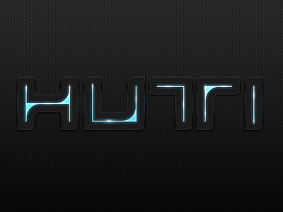 Hutti neon photoshop tutorial word mark