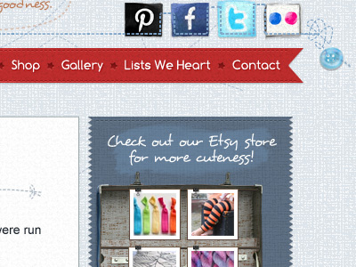 Sconnie And Jam Homepage - Updated navigation ribbon social media suitcase