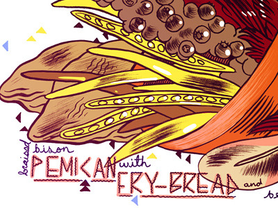 Drawn and Devoured - Keriwa blog digital food food illustration hand lettering illustration