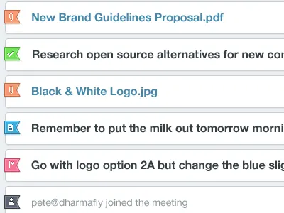Tiny icons list attachment flag icon icons meeting note pixel ribbon task tiny