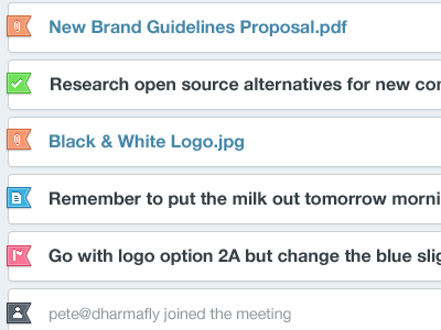 Tiny icons list attachment flag icon icons meeting note pixel ribbon task tiny