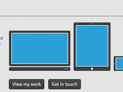 Personal blue button get in touch gradient icon ipad iphone mac pattern