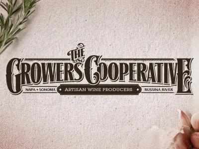 Growers Coop Logo americana art artisan branding castle derrick derrick castle design drawing graphic design growers cooperative illustration napa nashville nashvillemafia sonoma straw castle typography wine