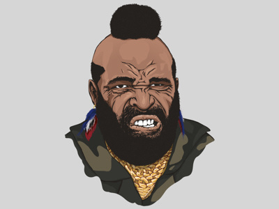 Mr T - Period. illustration jewellery legend mohawk mr t