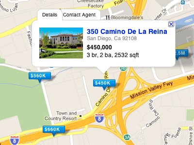 Real Estate Listings Map map pin real estate wordpress
