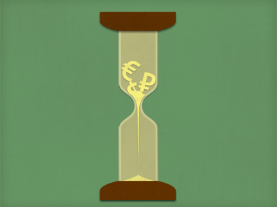 Time Is Money illustration money sandglass time