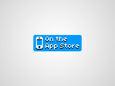 On the App Store 8bit app store badge ios promo retro site