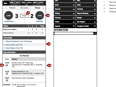 Sporty ios mobile web wireframes