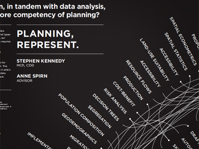Planning, Represent. black dusp infographic mit poster thesis urban planning visualization white