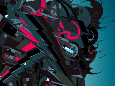 Vector illustration abstract creature illustrator vector