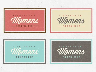 Womens Fortnight logo texture variations