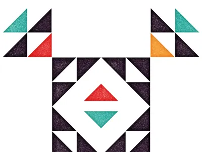 Half Square Triangles folk art half square triangles pattern