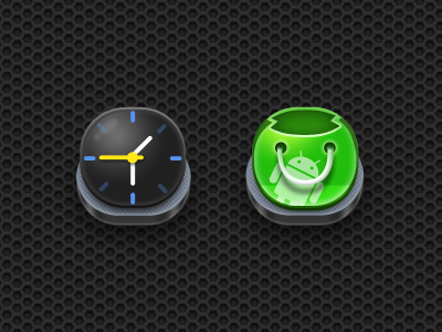 Oval android clock gui icon market