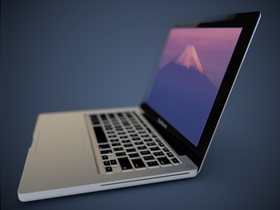 Macbook 3d c4d macbook vray