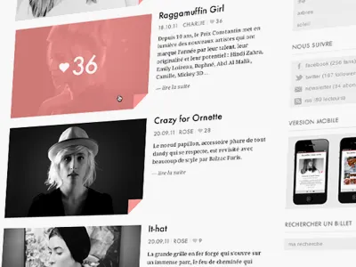Blog Posts List blog flat hover item like like it list lprn minimal posts rating rollover ui