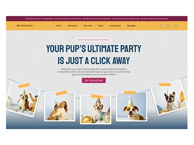 Get Party Animal : Website design agency website app best ui design branding design illustration landingpagedesign logo ui website design