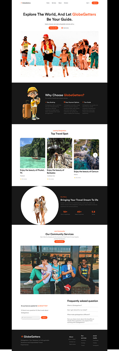 Travel Agency adventure travel ui uiux vacation website