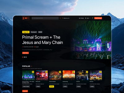 Event Ticket Booking - Web App dark mode event booking responsive ui design ux design web app