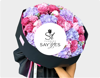 Say Yes Flowers graphic design uiux web