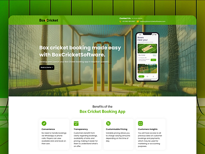 Cricket Ground Booking App app booking figma ui design
