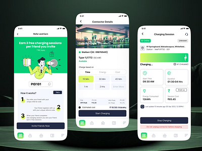 EV Charging Solution - Mobile App app branding design illustration ui ui design ux