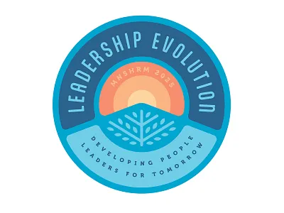 Leadership Evolution badge brand dawn design growth illustration logo sunrise vector