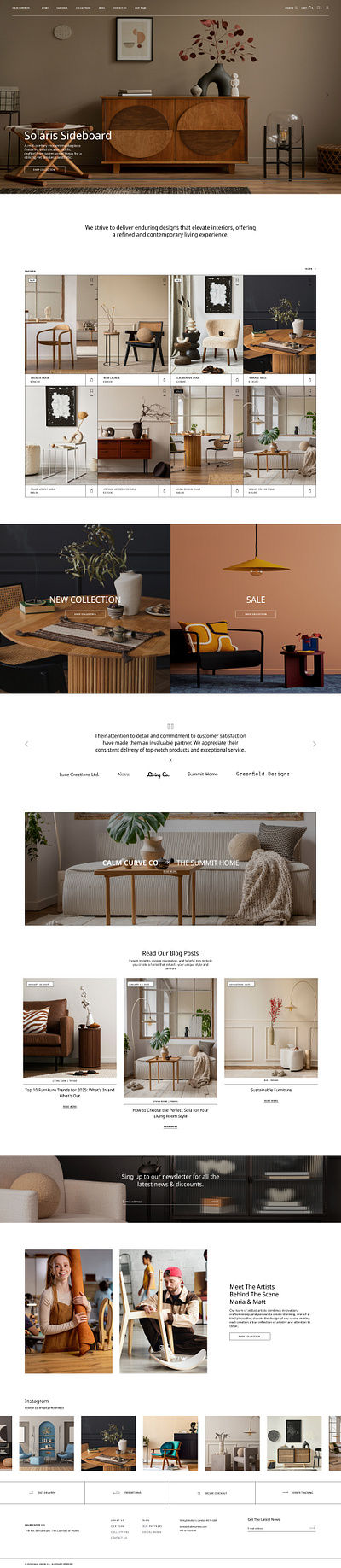 Calm Curve Co. | Landing Page design landing page platform ui uiux ux webdesign