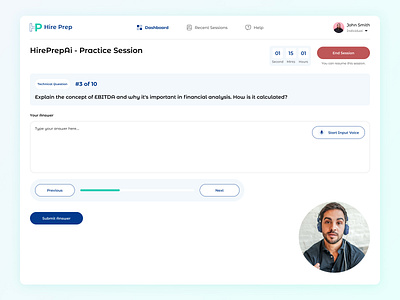 Interview Preparation (Practice session) interview practice interview preparation interview session practice session prototyping ui design