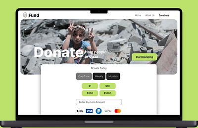 Donating People - Gaza - Landing Page app branding dailyui design donate donating gaza landingpage macbook recurrent ui website