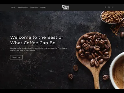 Landing page | E-commerce | Paralax | Dark Mode animation coffee dark mode design graphic design landing page logo motiom ui ux web design
