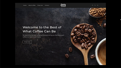 Landing page | E-commerce | Paralax | Dark Mode animation coffee dark mode design graphic design landing page logo motiom ui ux web design