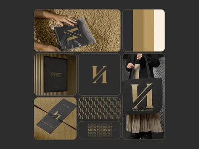 Hanson Vera Abbott Branding abstract logo black brand brand design brand identity brand presentation branding clothing packaging clothing tag color palette design elegant style font design gold graphic design logo logo design modern design visual design visual identity