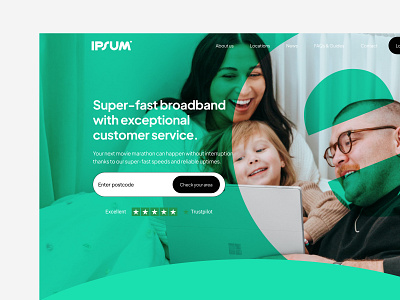 Modernising broadband branding broadband broadband website design green website modern modern website typography ui ux design web website website design