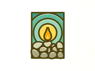 Pebble Candles candle illustration logo pabble