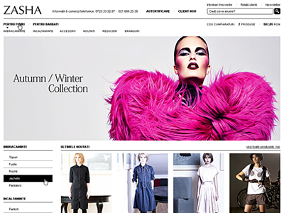 Zasha by Adelina Ivan adobe photoshop black ecommerce fashion minimal website white