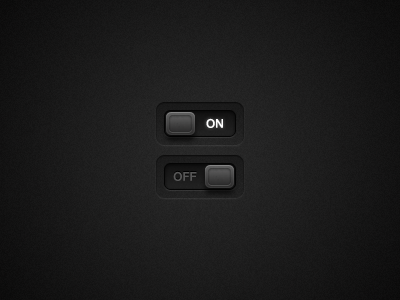 Dark Switch black dark off on onoff switch ui