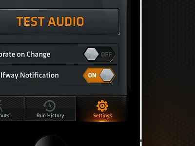 Running App app interface iphone ui