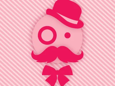 Mysterious Mr. Marshmallow bow tie bowler hat logo mustache