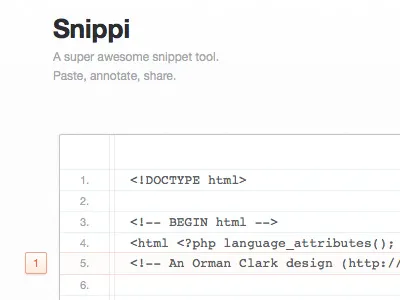 Snippi code snippets