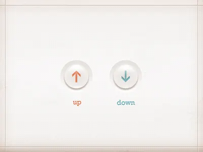 Procrastination button glossy orange orb turqoise