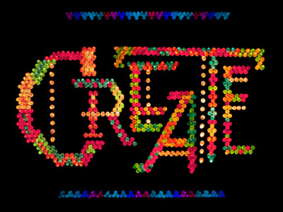 Create lite brite type typography