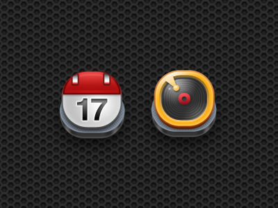 Oval android calendar gui icon music